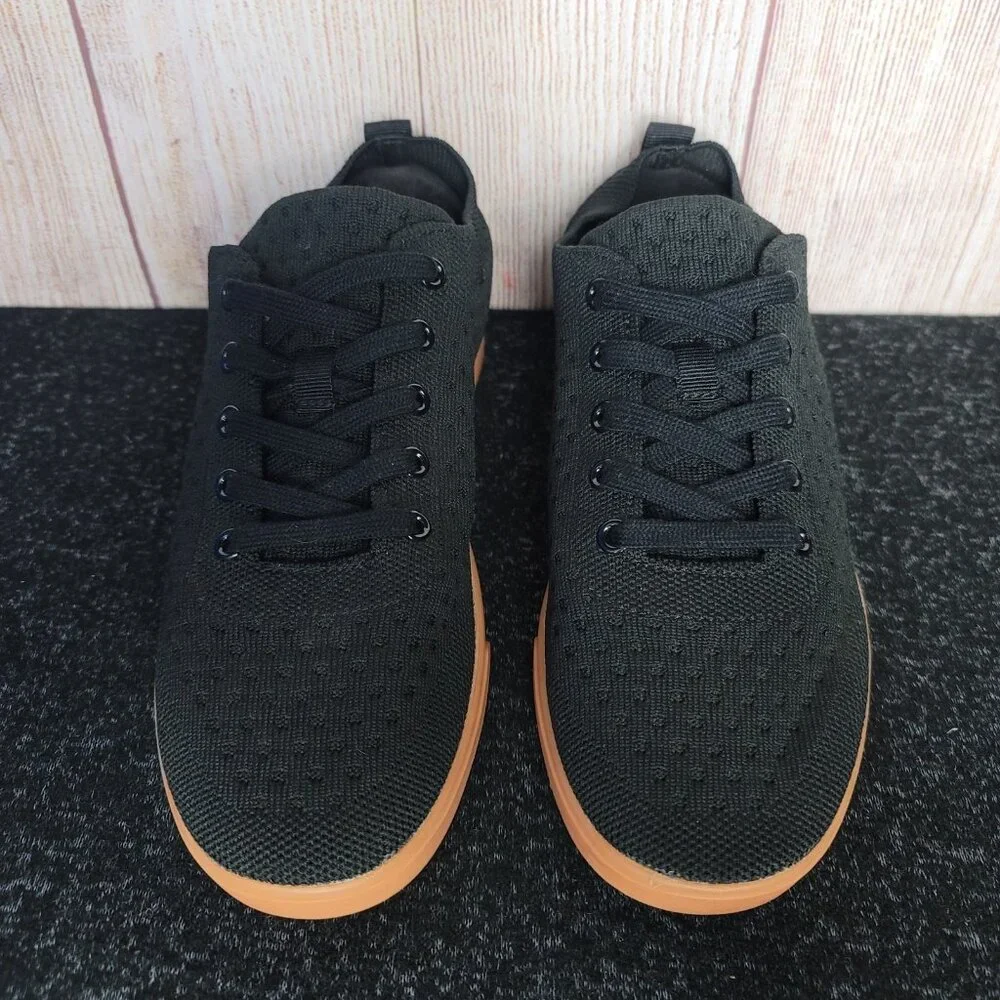 Suavs The Zilker Black Gum Knit Lace Up Sneakers Women's Size 7 Minimalist Shoes - Picture 3 of 8